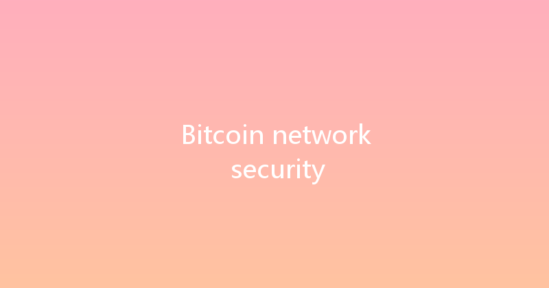 Bitcoin network security 