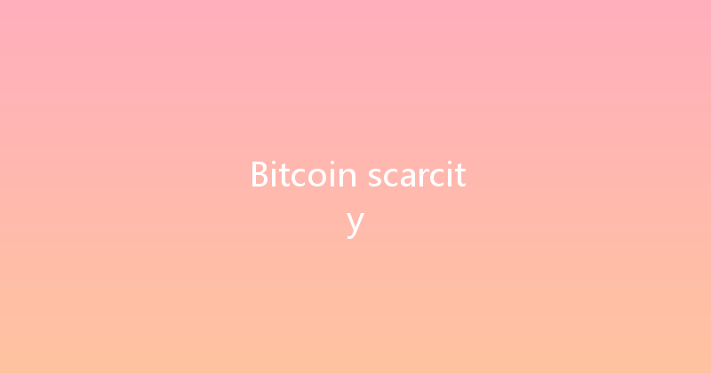 Bitcoin scarcity 