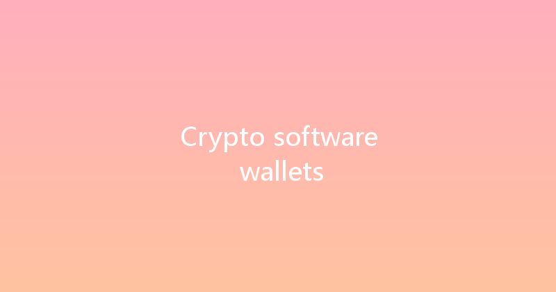 Crypto software wallets 