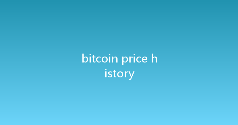 bitcoin price history 