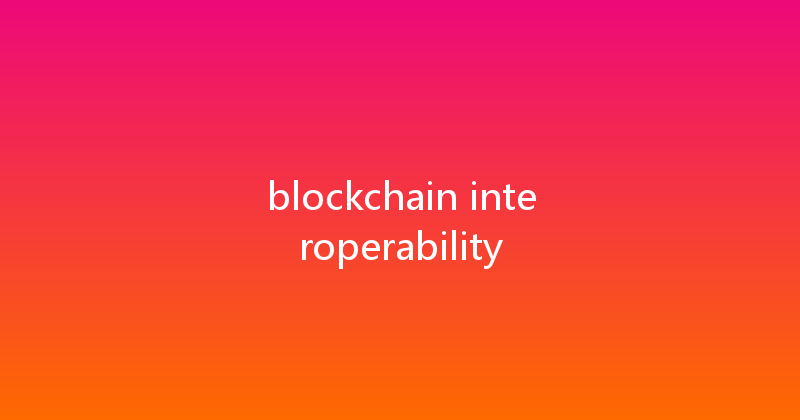blockchain interoperability 