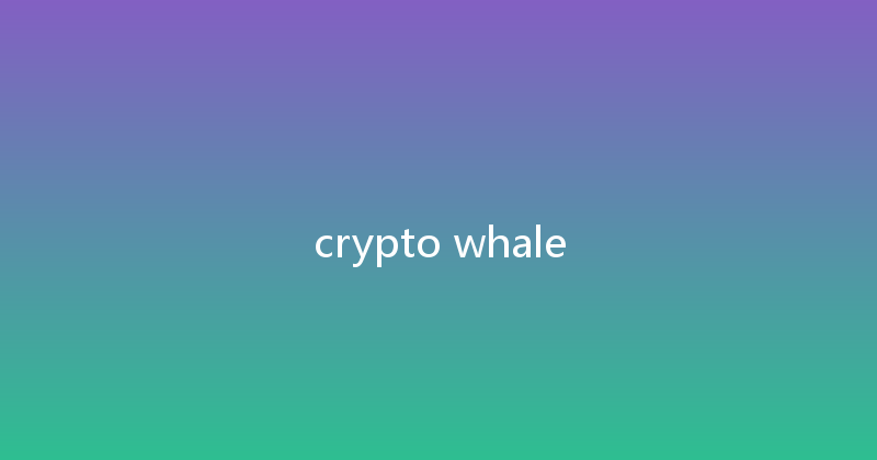 crypto whale 